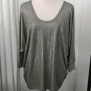 Kim & Cami Metallic Knit Top